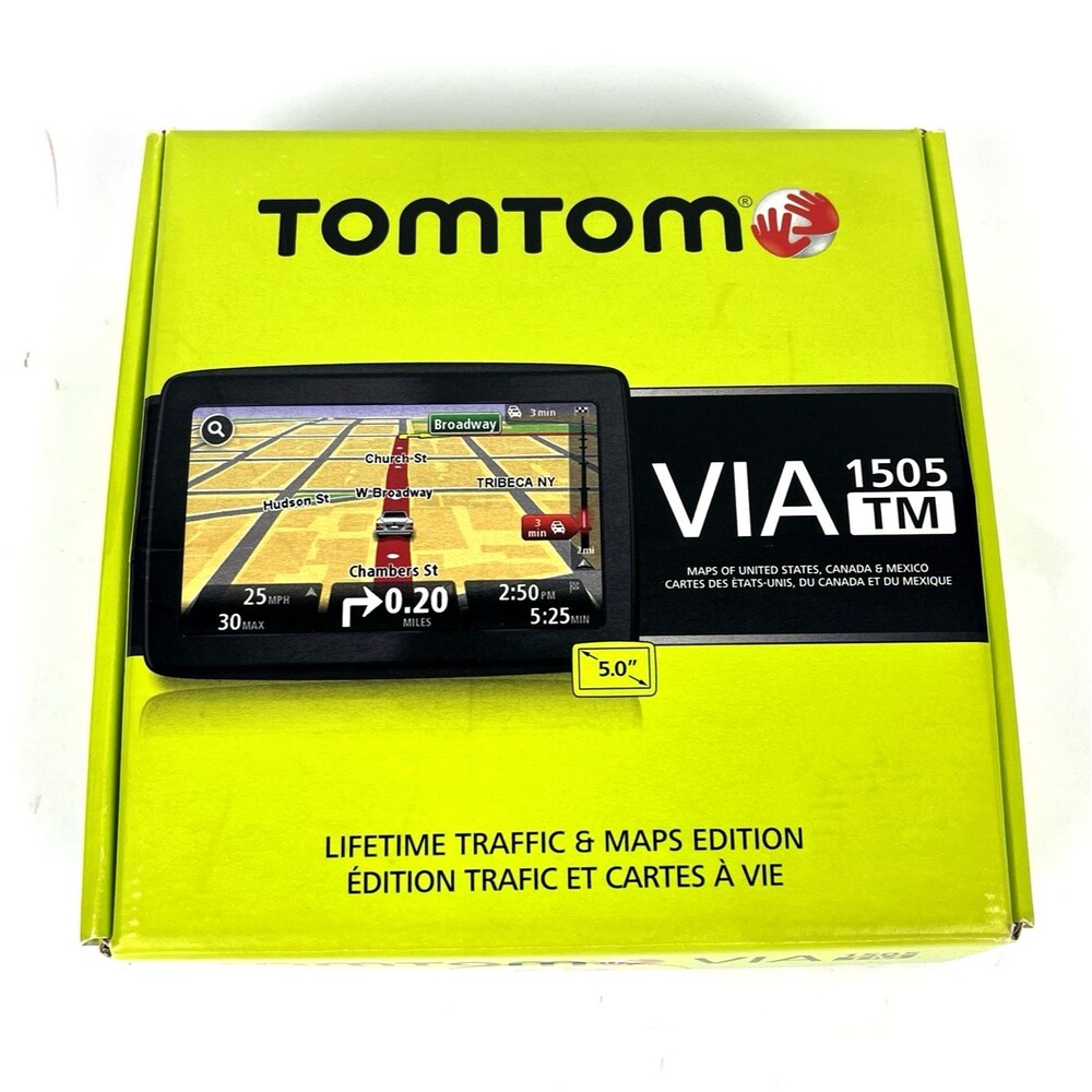 TomTom VIA 1505 T 5-Inch Portable GPS Navigator Tested Lifetime Maps Edition